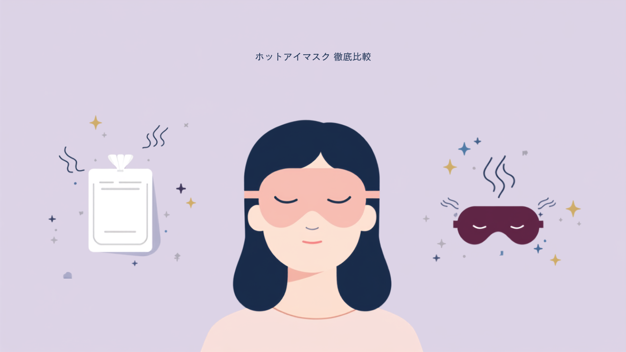 ホットアイマスク2種の比較イラスト