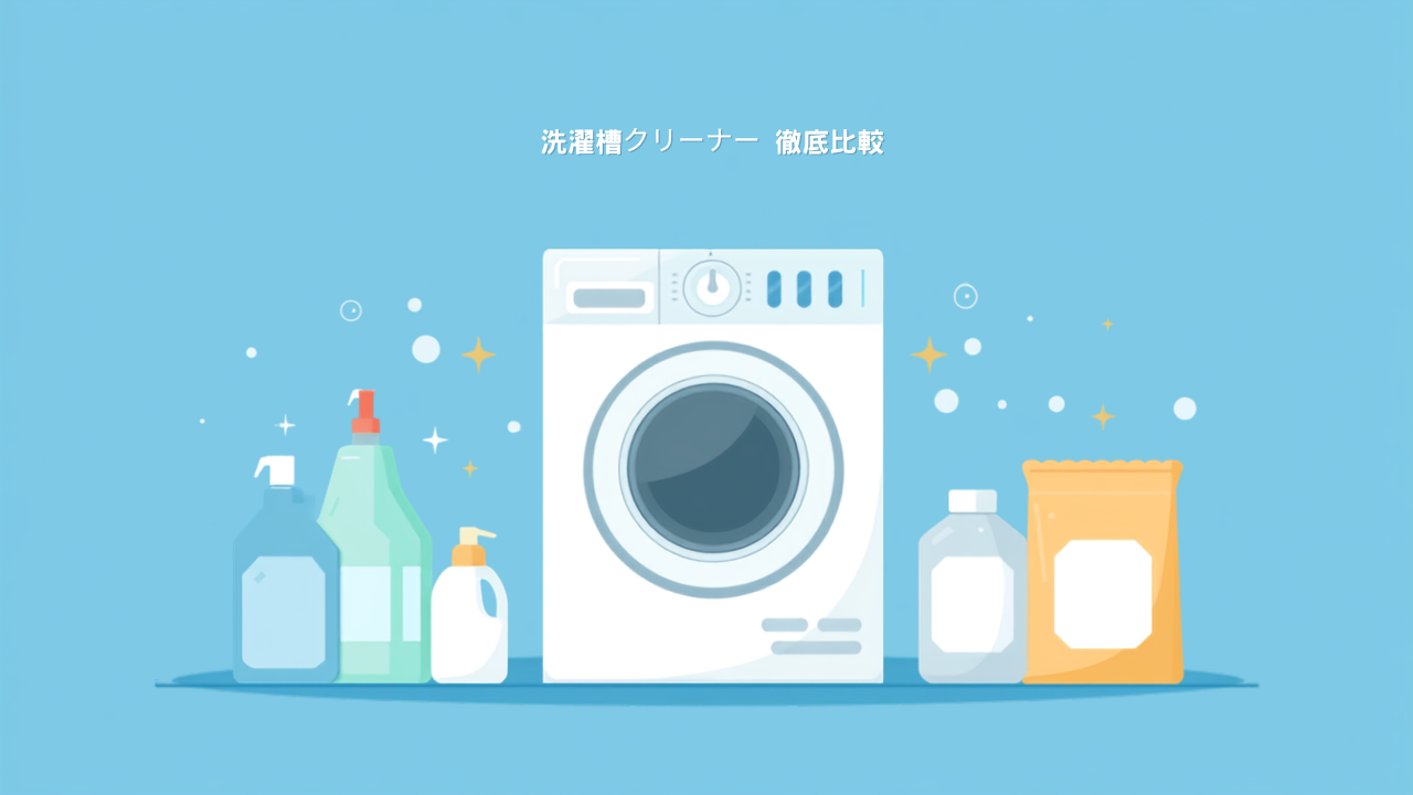 洗濯槽クリーナー4種の比較イラスト
